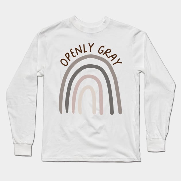 openly gray rainbow Long Sleeve T-Shirt by goblinbabe